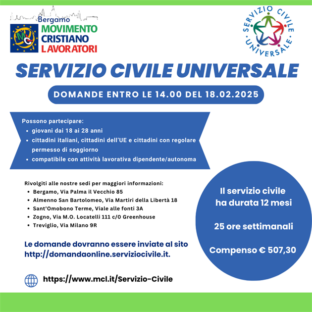 SERVIZIO CIVILE UNIVERSALE